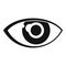 Eye science icon simple vector. Eyeball view