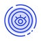 Eye, Service, Support, Technical Blue Dotted Line Line Icon