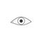 Eye with short-sightedness problems icon. Element of medical instruments icons. Premium quality graphic design icon. Signs, outlin