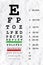 eye sight test chart in snow white background