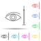 eye silicone surgery beauty multi color style icon. Simple thin line, outline  of anti agies icons for ui and ux, website or