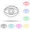 eye silicone surgery beauty multi color style icon. Simple thin line, outline  of anti agies icons for ui and ux, website or