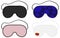 Eye sleep mask vector illustration. Sleep accessory object. Set of sleep Masks. Isolated Illustration Of Sleeping Mask