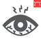 Eye sore glyph icon, disease and allergy, eye redness vector icon, vector graphics, editable stroke solid sign, eps 10.