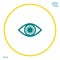 Eye symbol icon with iris. Graphic elements for your design