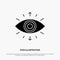 Eye, Symbol, Secret Society, Member,  solid Glyph Icon vector