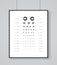 Eye test chart with circle - Landoldt C