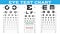 Eye Test Chart Set Vector. Vision Test. Optical Exam. Healthy Sigh. Medical Care. Ophthalmologist, Ophthalmology