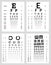 Eye Test Chart Vector. Vision Exam. Optometrist Eyesight Chart Check. Medical Eye Diagnostic. Sight. Optical Glasses