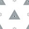 Eye in the triangle, pyramid vector icon. Seamless pattern. The sign of the third all-seeing eye. Esoteric symbol of intuition.
