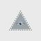 Eye in the triangle, pyramid vector icon. The sign of the third all-seeing eye. Esoteric symbol of intuition. Human design, yoga,