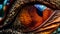 eye of unreal mythical dragon, fantastic very close up macro mystical monster design abstract