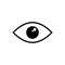 Eye vector icon. Open eye icon vector illustration isolated