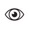 Eye vector icon. Optic eyesight and look symbol.