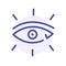 Eye vector line icon, ophthalmology sign