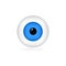 Eye vector look icon. Eyeball vision blue eyesight view symbol ball isolated icon