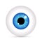 Eye vector look icon. Eyeball vision blue eyesight view symbol ball isolated icon illustration