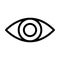 Eye Vector Thick Line Icon For Personal And Commercial Use