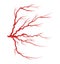 Eye vein red vector symbol icon design.