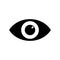 Eye view icon vector in flat style. Watch, viewer sign symbol