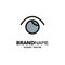 Eye, View, Watch, Twitter Business Logo Template. Flat Color