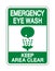 Eye Wash Keep Area Clear Sign Isolate On White Background,Vector Illustration