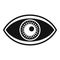 Eye watch icon simple vector. View vision