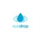 Eye and water drop logo icon, healthcare natural logo template