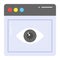 Eye on webpage denoting concept of website visibility vector, easy to use icon