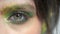 Eye of young woman, makeup.