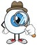 Eyeball Detective Cartoon Mascot Character