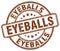 eyeballs brown stamp