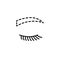 Eyebrow contour correction line icon, vector simple illustration