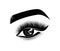 Eyebrow eyelashes logo. eye - vector icon. permanent tattoo, eyelash extension. beauty saloon. makeup and cosmetics