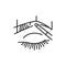 Eyebrow shape color line icon. Pictogram for web page, mobile app, promo