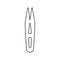 eyebrow tweezers icon. Element of cyber security for mobile concept and web apps icon. Thin line icon for website design and