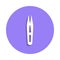 eyebrow tweezers iconicon in badge style. One of Handmade collection icon can be used for UI, UX