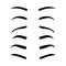 Eyebrows pencil man shape vector. Female Eye brow cartoon brush isolated art design