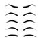 Eyebrows shapes vector set