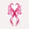 Eyecatching pink ribbon for attentiongrabbing design