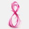 Eyecatching pink ribbon on blush white