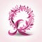 Eyecatching pink ribbon for social media posts