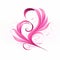 Eyecatching pink ribbon for social media posts