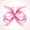 Eyecatching pink ribbon on white background a vibrant and attentiongrabbing way to make an impact