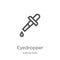 eyedropper icon vector from editing tools collection. Thin line eyedropper outline icon vector illustration. Outline, thin line