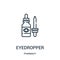 eyedropper icon vector from pharmacy collection. Thin line eyedropper outline icon vector illustration
