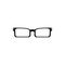 Eyeglasses black frame design vector