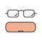 Eyeglasses case color icon
