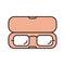 Eyeglasses case color icon