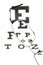 Eyeglasses and eye test chart